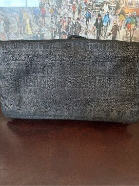 Stussy Black Textured Wristlet Clutch